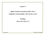 Lecture 17 Bipolar Junction Transistors (BJT) - Doolittle