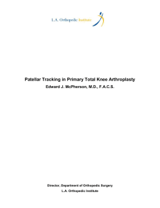 Patellar Tracking in Primary Total Knee