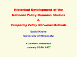 Historical Development of the Policy Network Approach