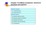 Chapter 19 d-Metal complexes: electronic structure and spectra