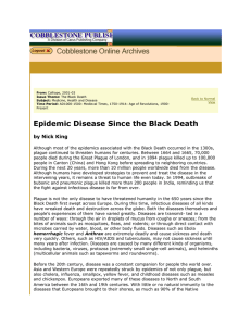 Epidemic Disease Since the Black Death