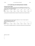 6.2 Transforming and Combining Random Variables