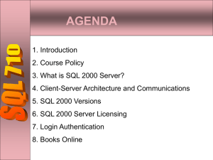 What is SQL 2000 Server?