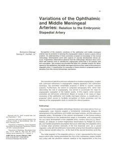 Variations of the Ophthalmic and Middle Meningeal