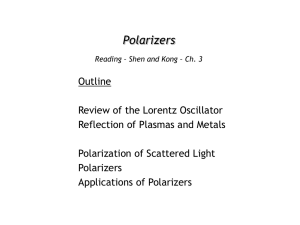 Polarized light and polarizers
