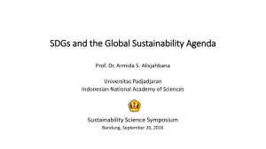 SDGs and the Global Sustainability Agenda