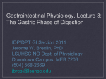 Gastrointestinal Physiology, Lecture 3