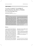 A survey of patients` knowledge of gastrointestinal side