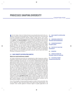processes shaping diversity