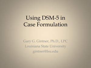 Using DSM-5 in Case Formulation and Treatment Planning
