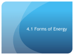 4.1 Forms of Energy
