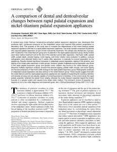 A comparison of dental and dentoalveolar changes between rapid