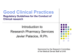 Good Clinical Practices Regulatory Guidelines for the Conduct of