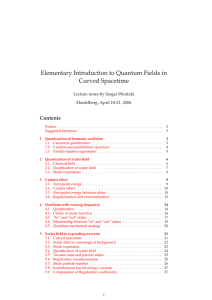 Elementary Introduction to Quantum Field Theory in Curved Spacetime