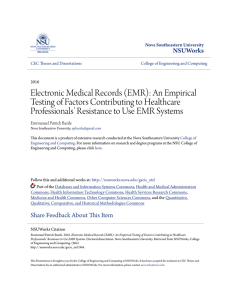 Electronic Medical Records (EMR): An Empirical