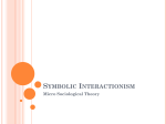 Micro Sociological Theory- Symbolic Interactionism