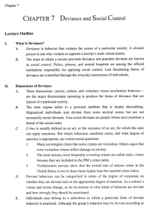 CHAPTER 7 Deviance and Social Control