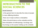 Unit 1- Intro To The Social Sciences