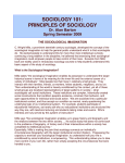 SOCIOLOGY 101: PRINCIPLES OF SOCIOLOGY