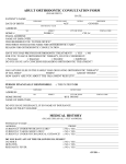 ADULT ORTHODONTIC CONSULTATION FORM