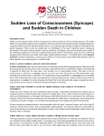 SUDDEN LOSS OF CONSCIOUSNESS (SYNCOPE)