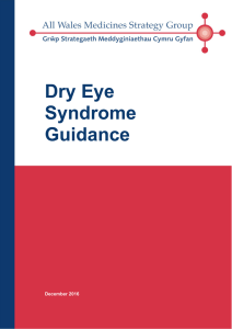 Dry Eye Syndrome Guidance - All Wales Medicines Strategy Group