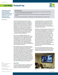 Case Study: Closing the Gap - American College of Radiology