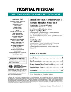 Herpes Simplex Virus and Varicella-Zoster Virus