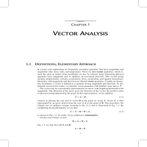 CHAPTER 1 VECTOR ANALYSIS