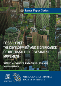 Fossil Free - Melbourne Sustainable Society Institute