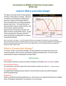 Lecture 2: What is conservation biology?