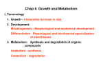 Chap 4. Growth and Metabolism