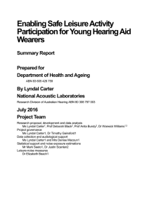 Enabling safe leisure activity participation for young hearing aid