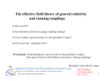 The effective field theory of general relativity and running couplings