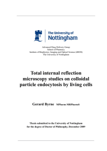 Total internal reflection microscopy studies on colloidal particle
