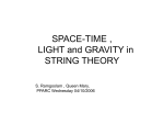 SPACE-TIME , GAUGE-GRAVITY AND STRING