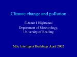 Climate change and pollution - University of Reading, Meteorology