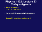 Lecture 23 - UConn Physics
