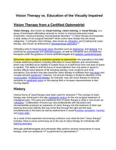 Vision Therapy vs