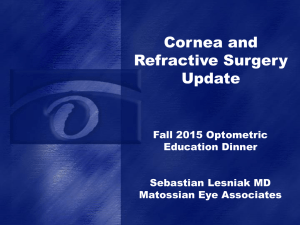 Updates in Cornea and Refractive Surgery