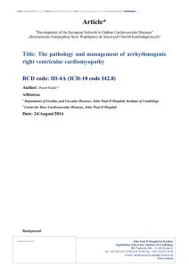 The pathology and management of arrhythmogenic right ventricular