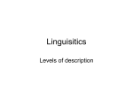 Linguisitics