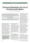 Treatment Planning for the Loss of First Permanent Molars