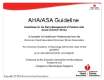 AHA/ASA Guideline - American Academy of Neurology