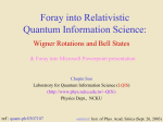 Forays into Relativistic Quantum Information Science: