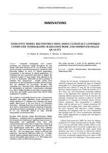 Iterative model reconstruction - Medical Physics International Journal