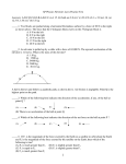 1 AP Physics Newton`s Laws Practice Test Answers: A,D,C,D,C,E,D