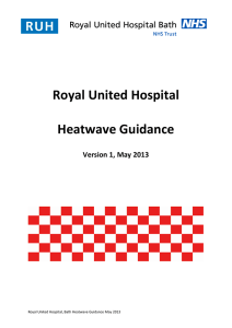 Royal United Hospital Heatwave Guidance