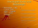 How to gain Functional Bodyweight