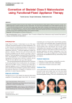 Correction of Skeletal Class II Malocclusion using Functional
